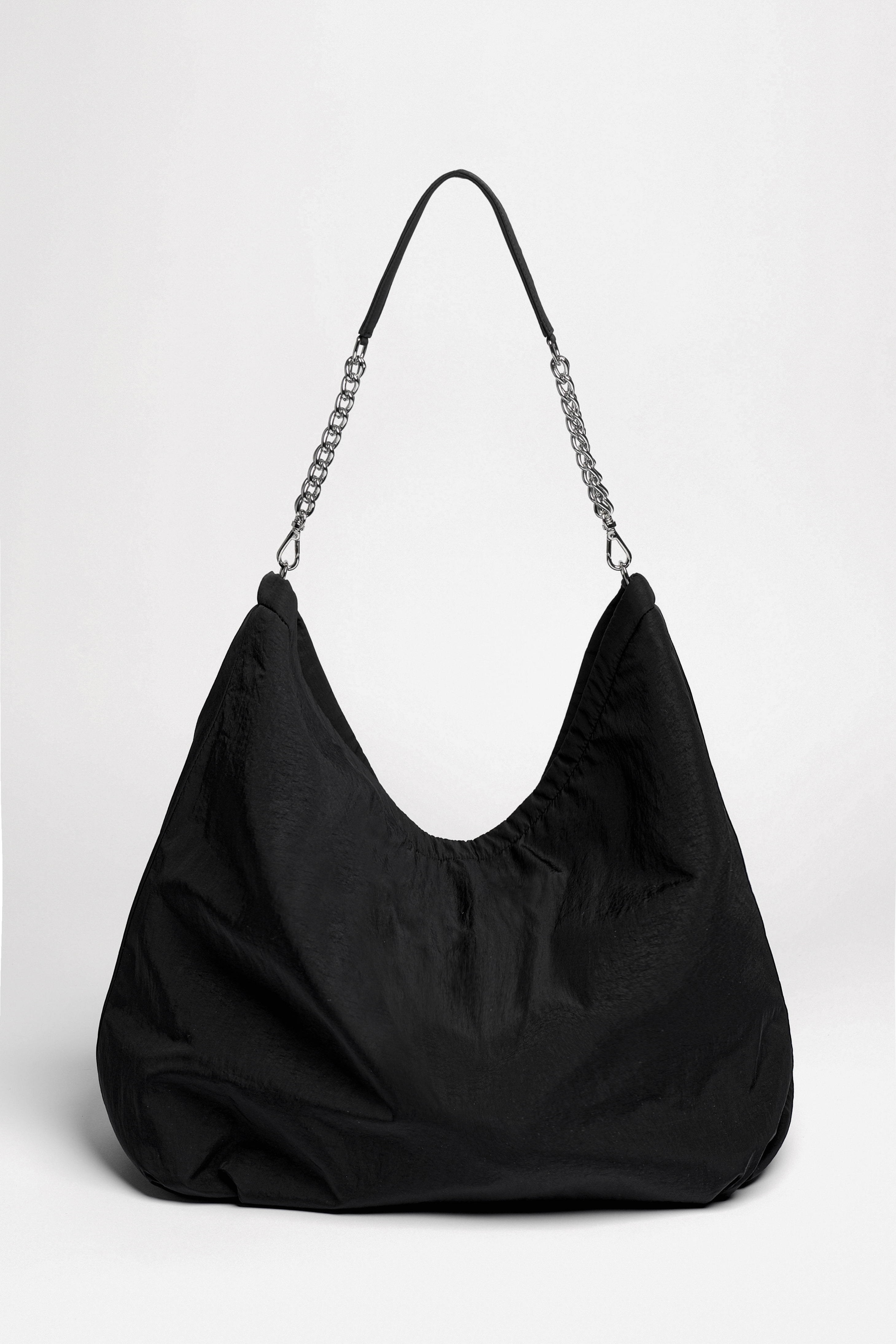 CHAIN HOBO BAG (BLACK)